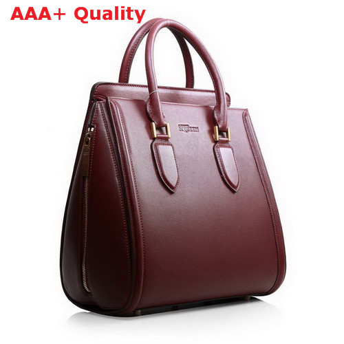 Alexander McQueen Heroine Bag Burgundy Calfskin for Sale