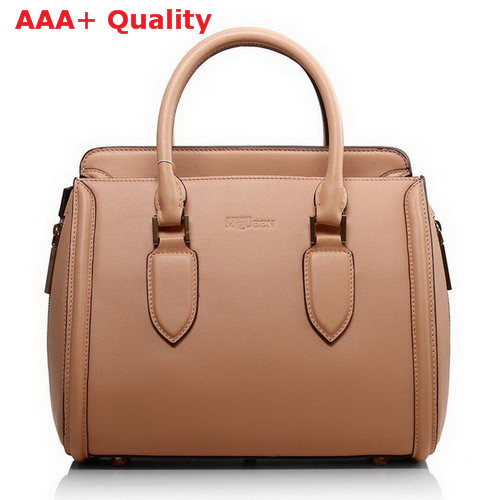 Alexander McQueen Heroine Large Tote Bag Apricot Real Leather for Sale