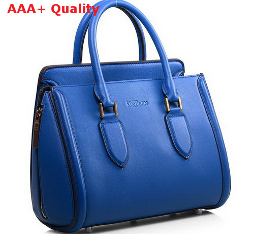 Alexander McQueen Heroine Large Tote Bag Blue Real Leather for Sale