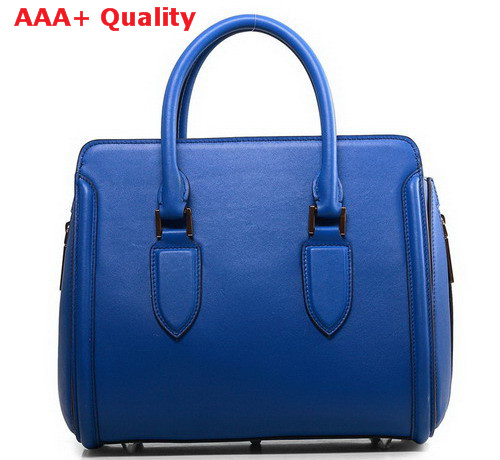 Alexander McQueen Heroine Large Tote Bag Blue Real Leather for Sale