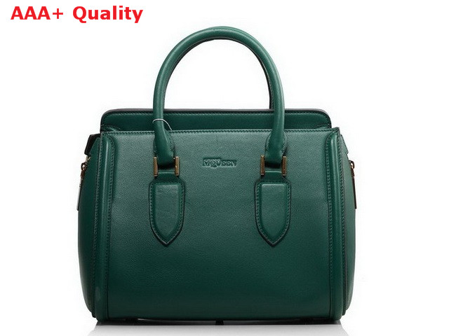 Alexander McQueen Heroine Large Tote Bag Green Calfskin for Sale