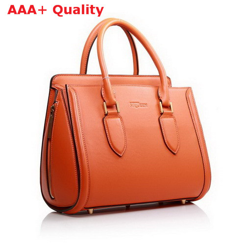 Alexander McQueen Heroine Large Tote Bag in Oragne Calfskin for Sale