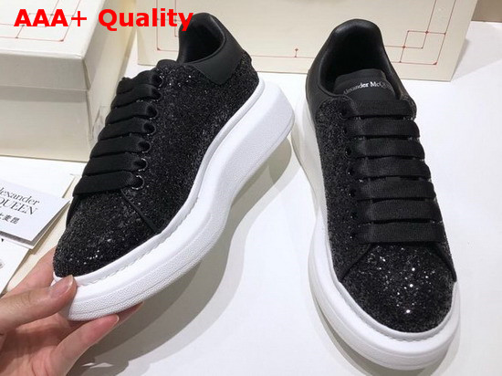 Alexander McQueen Oversized Sneaker Black Glitter Replica