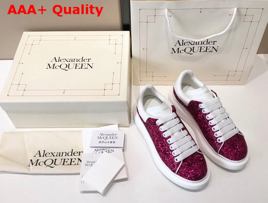 Alexander McQueen Oversized Sneaker Rose Glitter Replica