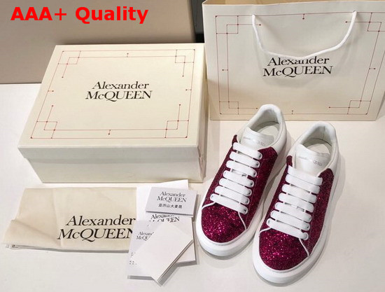 Alexander McQueen Oversized Sneaker Rose Glitter Replica