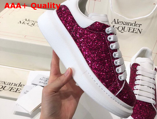 Alexander McQueen Oversized Sneaker Rose Glitter Replica