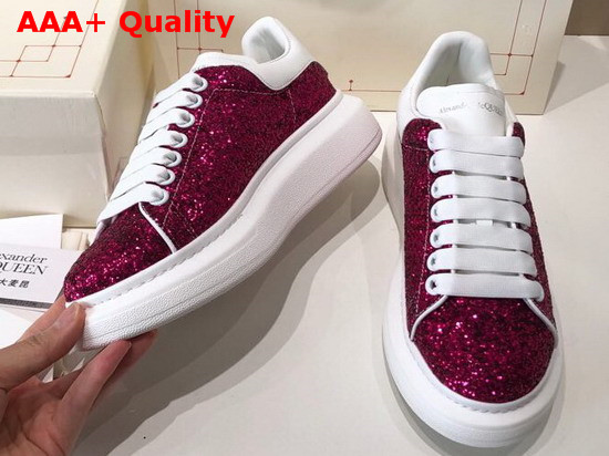 Alexander McQueen Oversized Sneaker Rose Glitter Replica