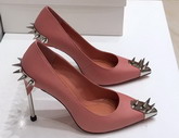 Alexander McQueen Punk Stud Pump in Pink Calfskin with Silver Stud Replica