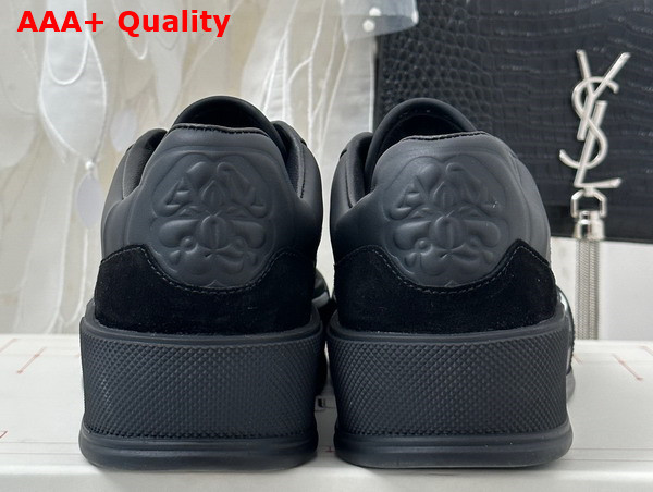 Alexander McQueen Tread Slick Lace Up in Black Calf Leather and Suede Leather Replica