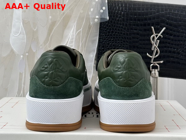 Alexander McQueen Tread Slick Lace Up in Green Calf Leather and Suede Leather Replica