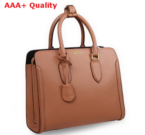 Alexander Mcqueen Heroine Open Tote Bag Brown Calfskin for Sale