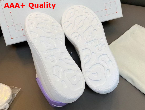 Alexander Mcqueen Oversized Sneaker in White with Lavander Details Calf Leather Replica