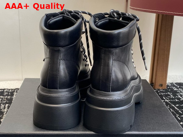 Alexander Wang Arbor Platform Lace Up Boot in Black Leather Replica