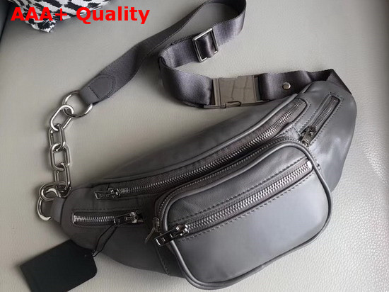 Alexander Wang Attica Fanny Pack in Grey Lambskin Replica