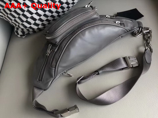 Alexander Wang Attica Fanny Pack in Grey Lambskin Replica