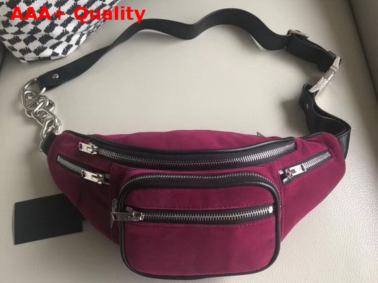 Alexander Wang Attica Fanny Pack in Magenta Velvet Replica