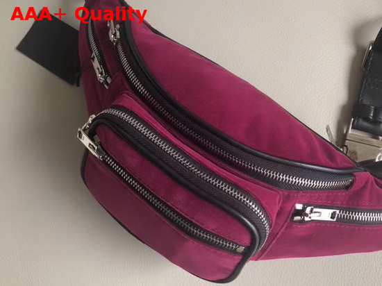 Alexander Wang Attica Fanny Pack in Magenta Velvet Replica