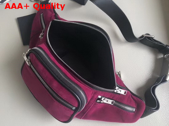 Alexander Wang Attica Fanny Pack in Magenta Velvet Replica