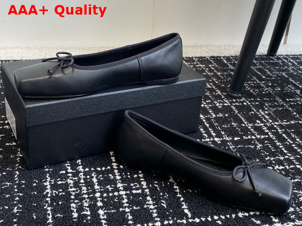 Alexander Wang Billie Flat in Leather Black Replica