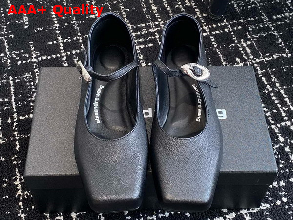 Alexander Wang Billie Mary Jane in Black Goat Leather Replica