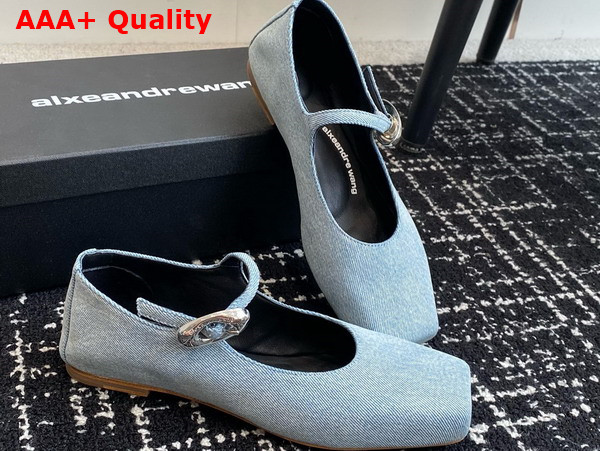 Alexander Wang Billie Mary Jane in Blue Denim Replica