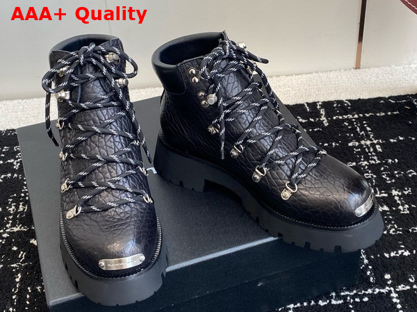 Alexander Wang Black Leather Arbor Lace Up Boot Replica