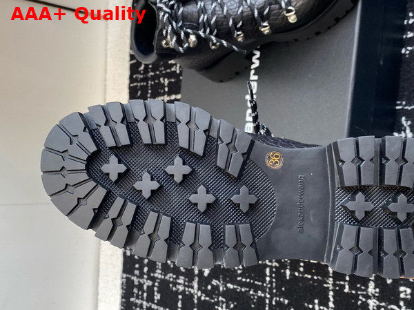 Alexander Wang Black Leather Arbor Lace Up Boot Replica