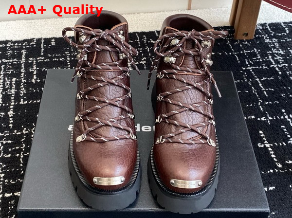Alexander Wang Brown Leather Arbor Lace Up Boot Replica