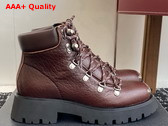 Alexander Wang Brown Leather Arbor Lace Up Boot Replica