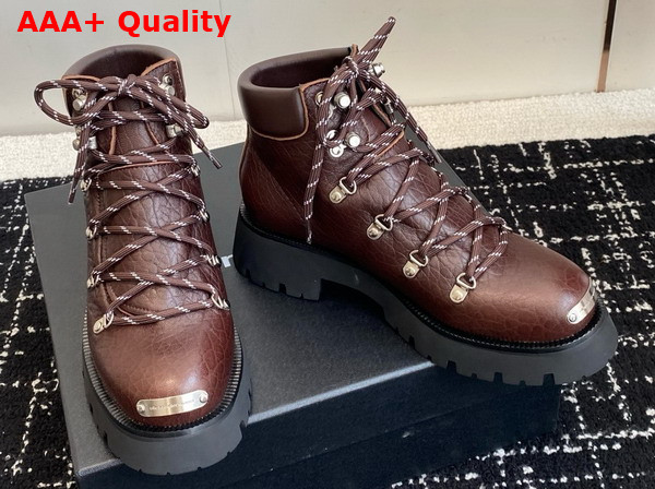 Alexander Wang Brown Leather Arbor Lace Up Boot Replica