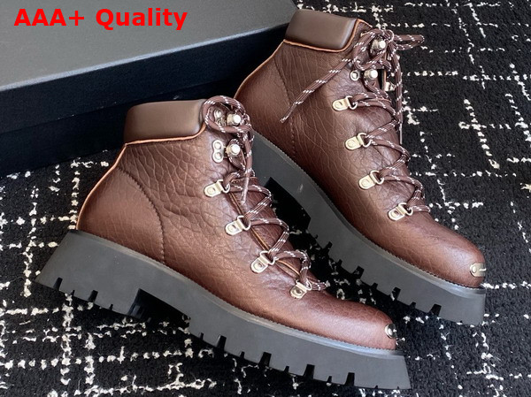 Alexander Wang Brown Leather Arbor Lace Up Boot Replica