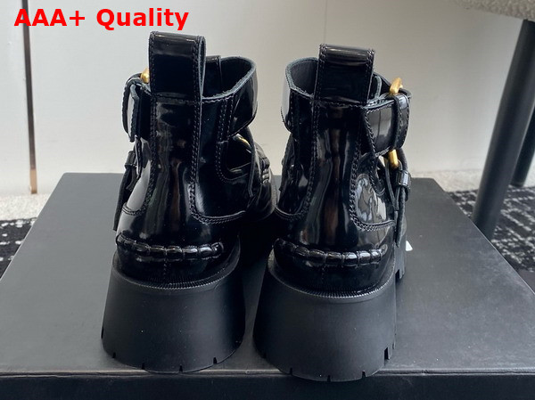 Alexander Wang Carter Box Calf Ankle Strap Boot in Leather Black Replica
