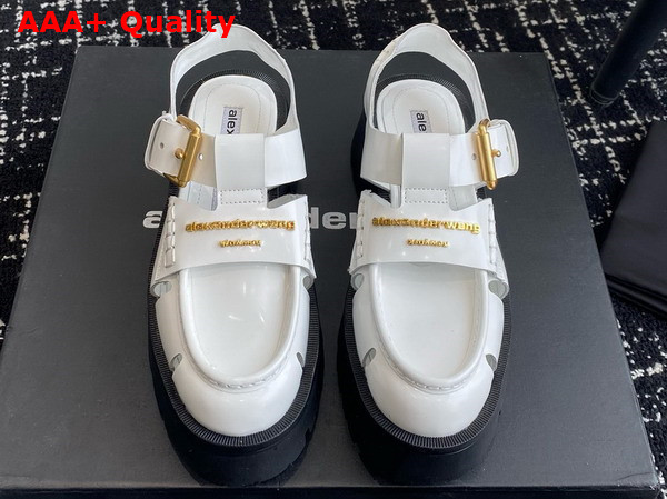 Alexander Wang Carter Cage Sandal in White Box Calf Replica