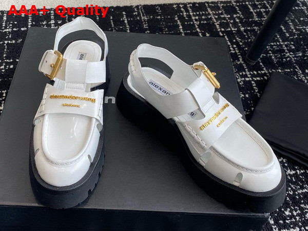 Alexander Wang Carter Cage Sandal in White Box Calf Replica