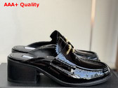 Alexander Wang Carter Mule in Black Spazzolato Leather Replica