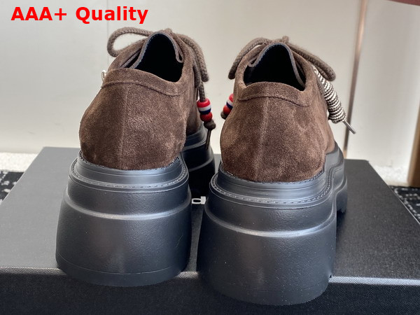 Alexander Wang Carter Platform Loafer in Brown Suede Replica