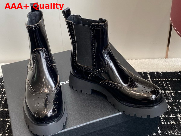 Alexander Wang Chelsea Ankle Boot in Black Polished Leather Replica