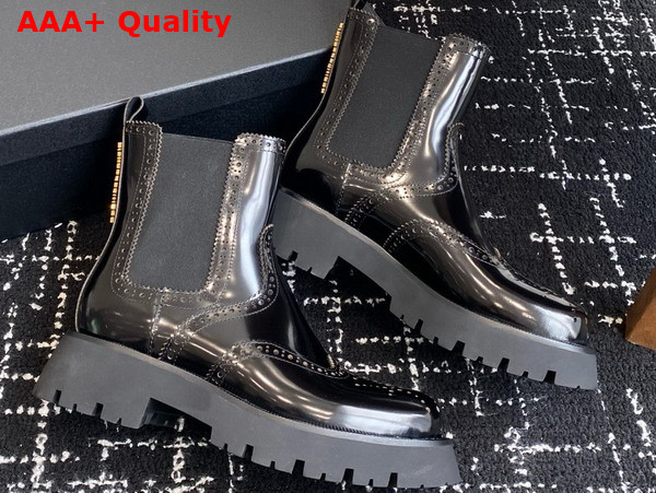 Alexander Wang Chelsea Ankle Boot in Black Polished Leather Replica