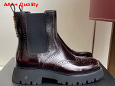 Alexander Wang Chelsea Ankle Boot in Bordeaux Polished Leather Replica