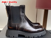 Alexander Wang Chelsea Ankle Boot in Brown Polished Leather Replica