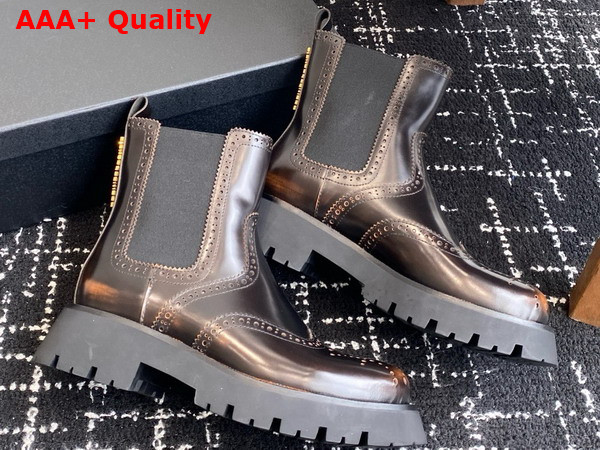 Alexander Wang Chelsea Ankle Boot in Brown Polished Leather Replica