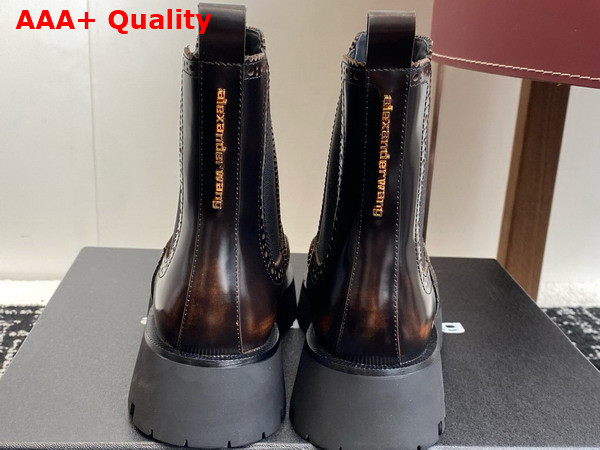 Alexander Wang Chelsea Ankle Boot in Brown Polished Leather Replica