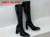 Alexander Wang Classic Patent Leather Knee High Boots in Black Replica