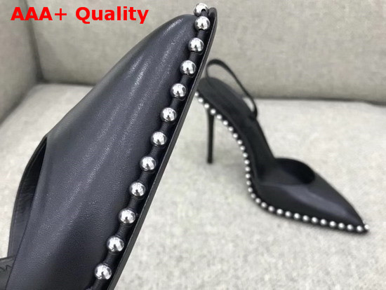 Alexander Wang Classic Rina Slingback Pump in Black Calf Leather Replica