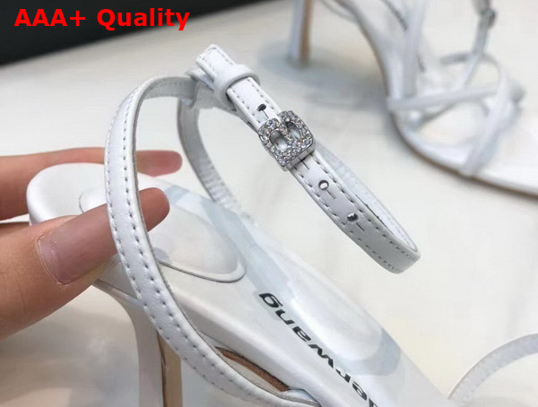Alexander Wang Dahlia 85 Sandal in Capretto White Replica