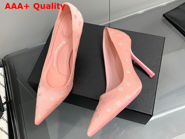 Alexander Wang Delphine 105 Pump in Pink Crystal Satin Replica
