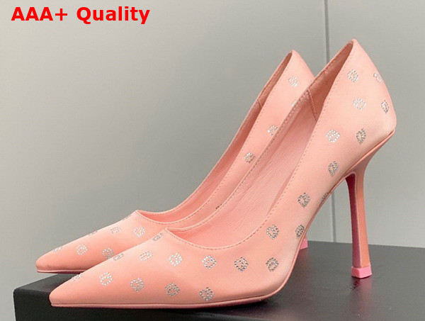 Alexander Wang Delphine 105 Pump in Pink Crystal Satin Replica