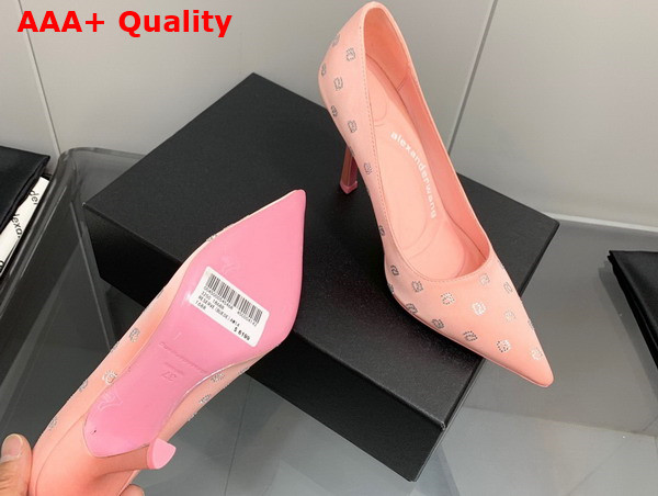 Alexander Wang Delphine 105 Pump in Pink Crystal Satin Replica
