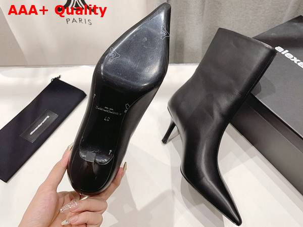 Alexander Wang Delphine Ankle Boot in Black Leather Replica