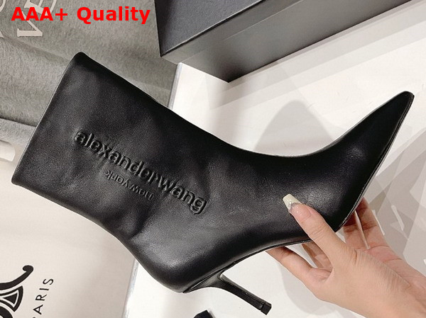 Alexander Wang Delphine Ankle Boot in Black Leather Replica